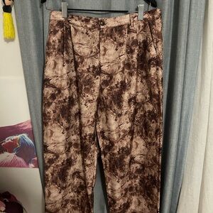 SHEIN Brown Tie Dye Trousers